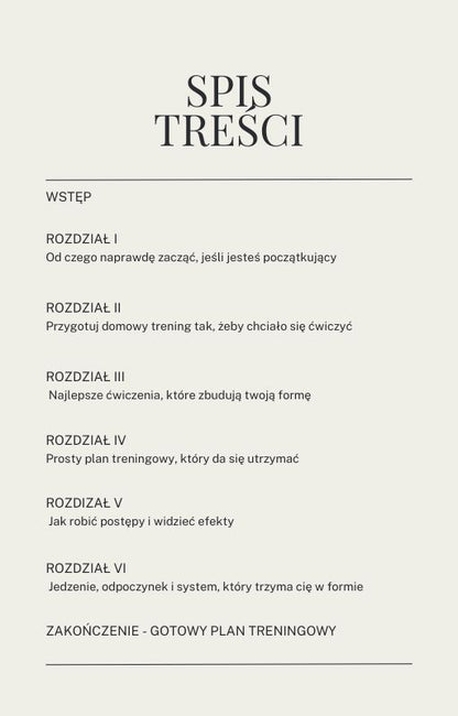 Forma w Domu — plan dla początkujących